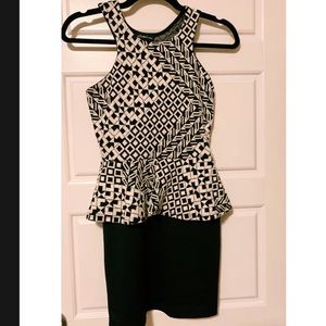 Black and White Mini Dress